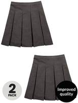Thumbnail for your product : Very Girls 2 Pack Classic Pleated Woven School Skirt PLUS FIT