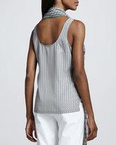 Thumbnail for your product : White + Warren Deco Side-Slit Tank