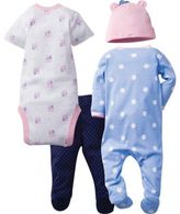 Thumbnail for your product : Gerber 4-Piece Bear Bodysuit, Footie, Footed Pant, and Hat Set