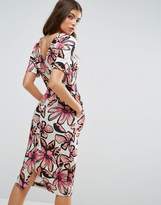 Thumbnail for your product : ASOS Midi Wiggle Dress In Graphic Floral Print