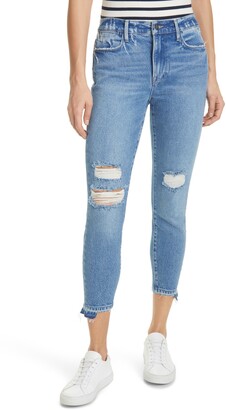 Frame Le High Waist Crop Skinny Jeans