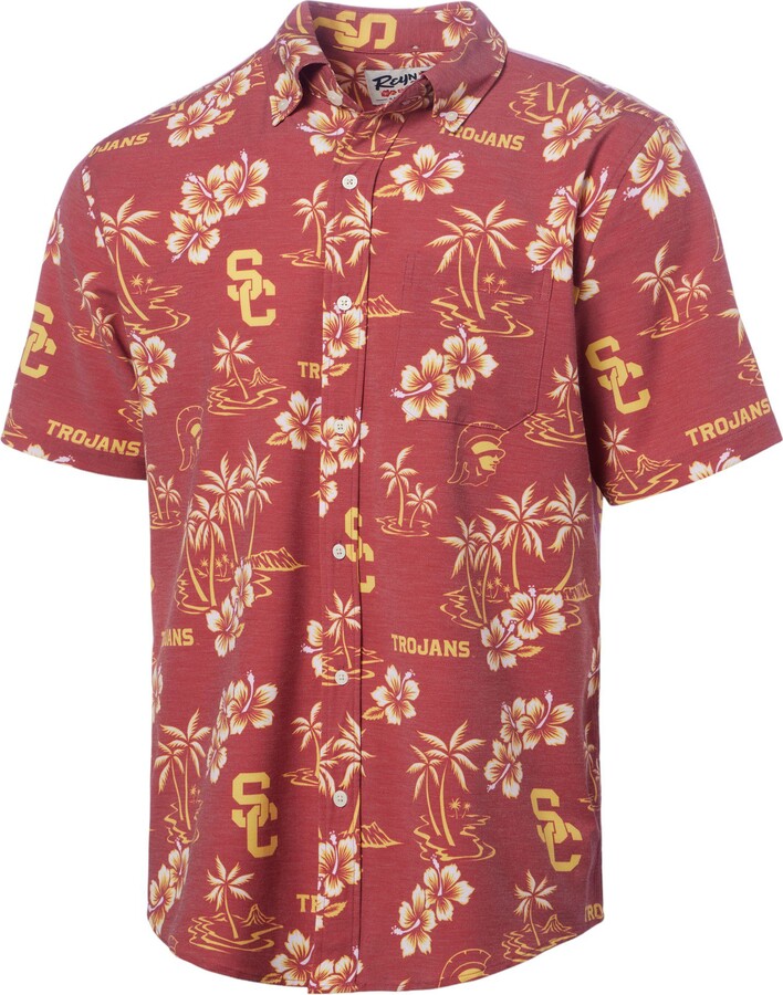 Reyn Spooner Men's USC Trojans Cardinal Button-Down Shirt, Small, Red