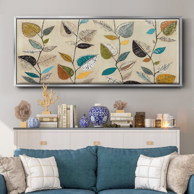 Red Barrel Studio Dancing Leaves III- Framed Canvas