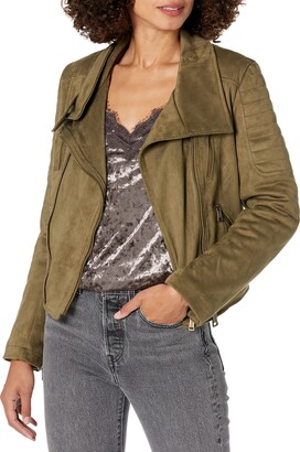 GUESS Women's Long Sleeve Adelaide Faux Suede Jacket - ShopStyle