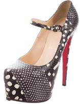 Thumbnail for your product : Christian Louboutin Lady Daf Snakeskin Platform Pumps