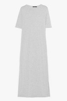 Thumbnail for your product : Nasty Gal Womens Relaxed Side Slit T-Shirt Maxi Dress - Grey - 6