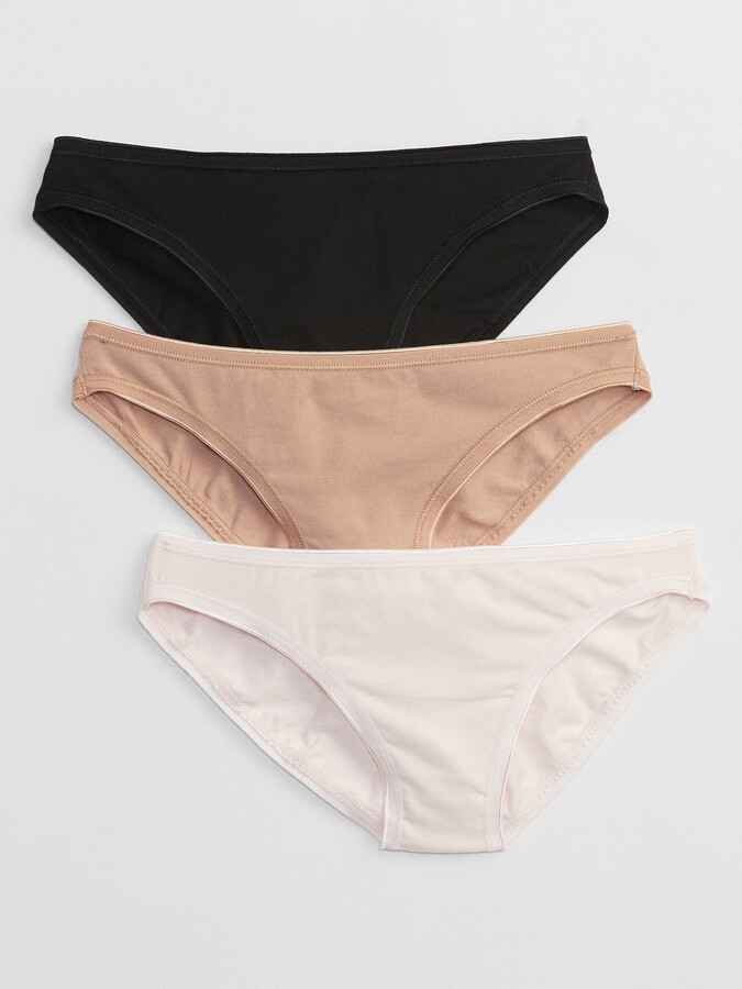 Gap Factory Stretch Cotton Bikini (3Pack) ShopStyle Panties
