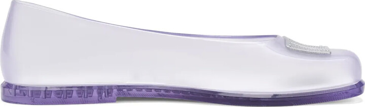 Marc Jacobs x Melissa logo-embossed ballerina shoes