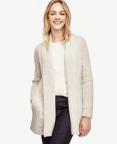 Thumbnail for your product : Ann Taylor Petite Cashmere Ribbed Open Cardigan