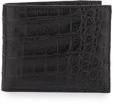 Thumbnail for your product : Santiago Gonzalez Crocodile Bi-Fold Wallet, Black
