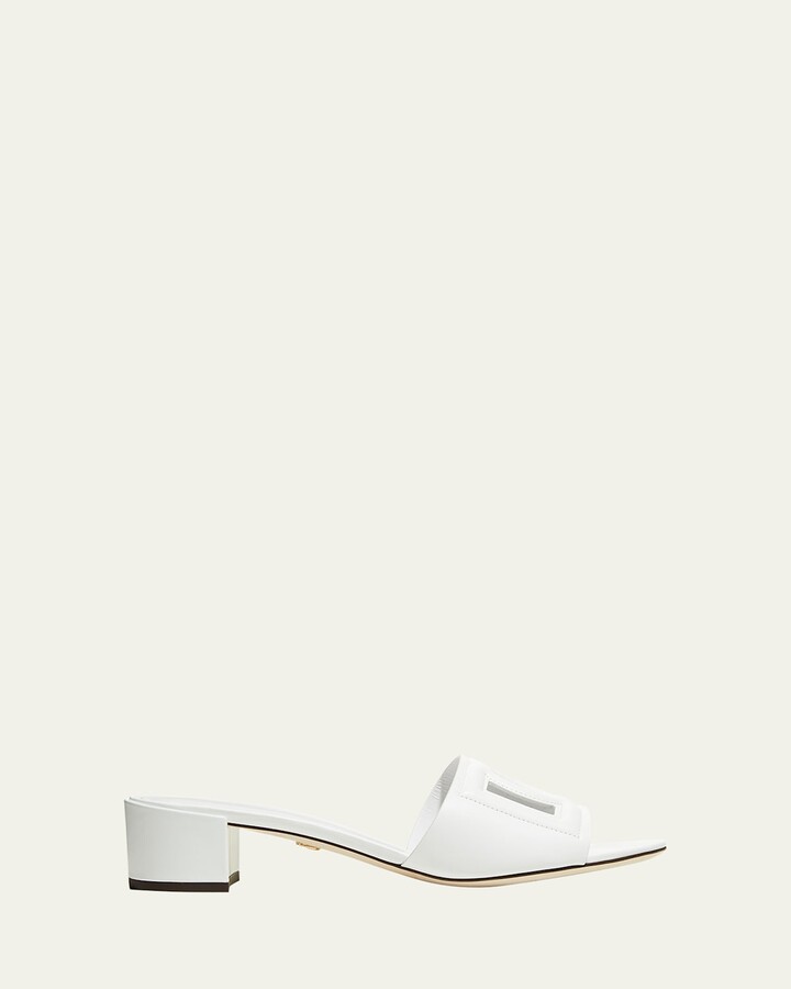 Dolce & Gabbana 40mm Cutout Leather Slide