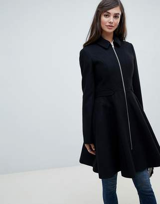 ASOS Tall DESIGN Tall swing coat with zip front