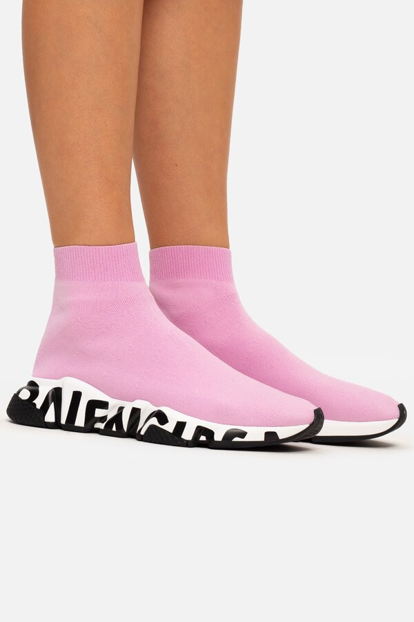 Balenciaga 'Speed Graffiti' Sock Sneakers Women's Pink - ShopStyle