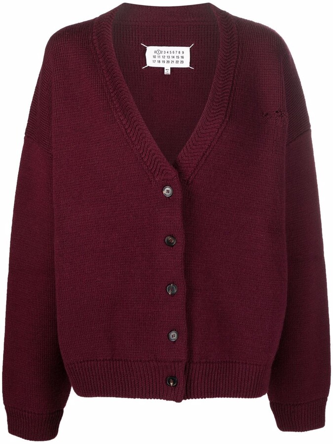 cheap red cardigan