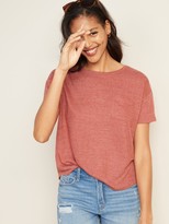 Thumbnail for your product : Old Navy Loose-Fit Linen-Blend Pocket Easy Tee for Women
