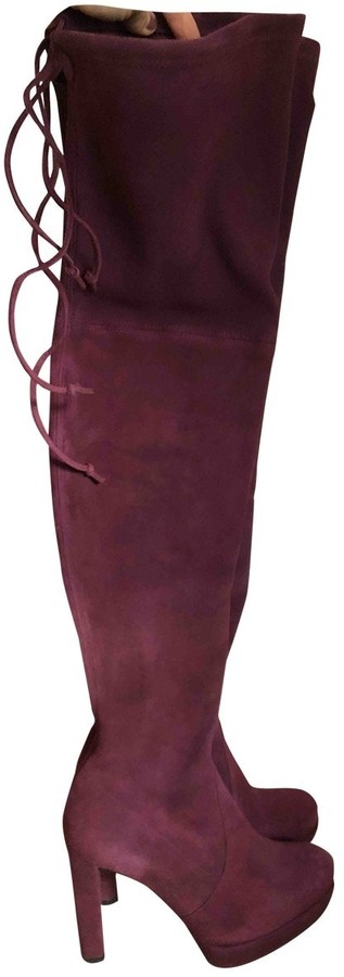 stuart weitzman burgundy boots