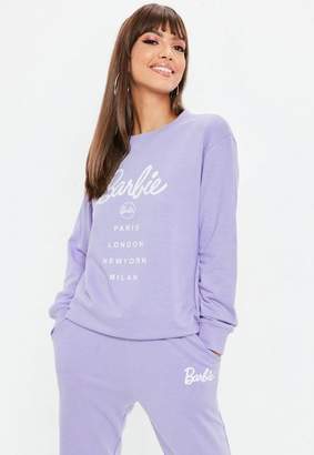 Missguided Barbie x Lilac City Printed Sweatshirt