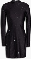 Thumbnail for your product : Christopher Kane Printed satin-jersey mini dress - Black - IT 38