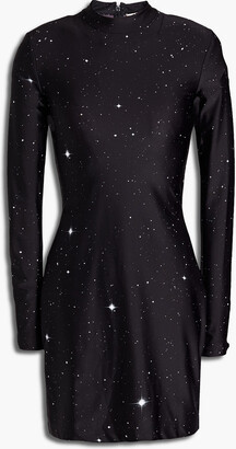 Christopher Kane Printed satin-jersey mini dress - Black - IT 38
