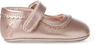 Ralph Lauren Faux-Leather Mary Jane Sneaker