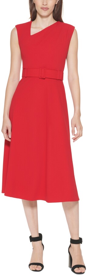 calvin klein red dress