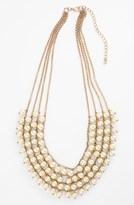 Thumbnail for your product : Stephan & Co Multistrand Faux Pearl Statement Necklace (Juniors)