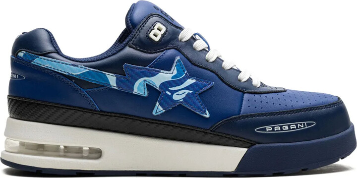 A Bathing Ape x Pagani Roadsta "Navy ABC Camo" sneakers