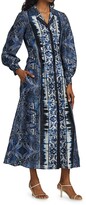 Thumbnail for your product : Alberta Ferretti Azulejos Printed Silk Dress