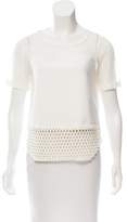 Thumbnail for your product : Elizabeth and James Mesh-Trimmed Short Sleeve Top