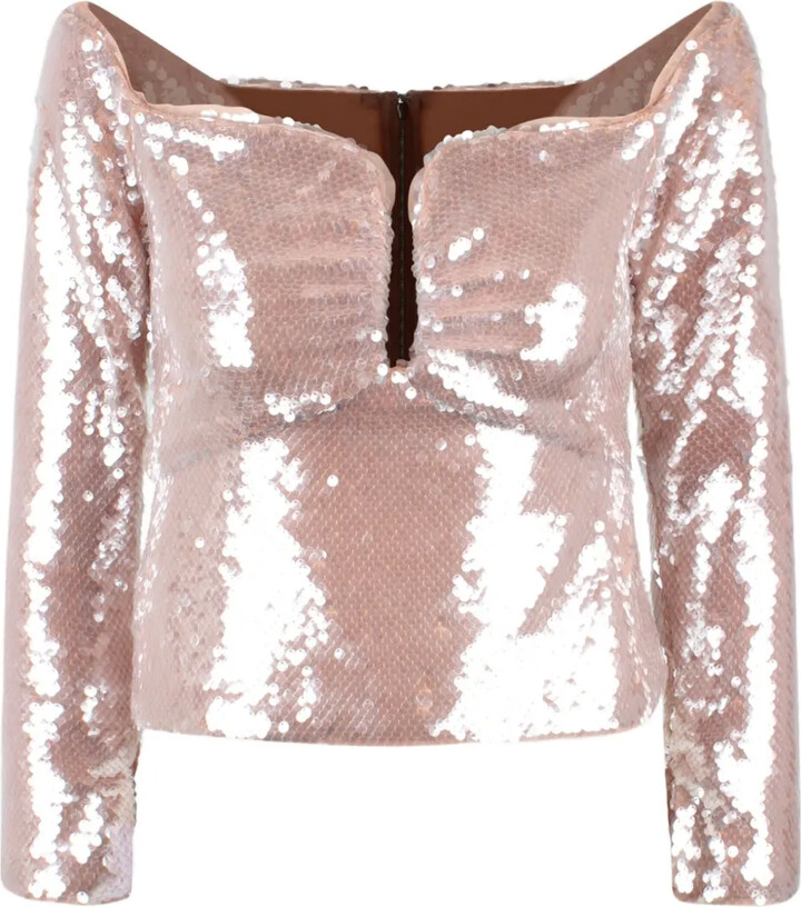 Self-Portrait Sequinned Blouse