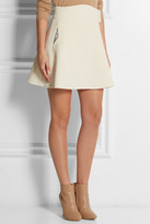 Thumbnail for your product : Carven Crystal-embellished wool-crepe mini skirt