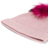 Thumbnail for your product : N.Peal ribbed beanie hat
