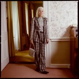 Thumbnail for your product : Cleo Prickett Tailored Trouser With Deconstructed Hem In Snakeskin Jacquard 100% Wool From Savile Row