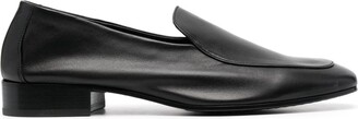 Sandro Round-Toe Polished Leather Loafers