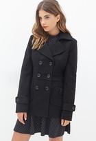Thumbnail for your product : Forever 21 Double-Breasted Woven Coat