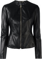 Philipp Plein fitted leather jacket 