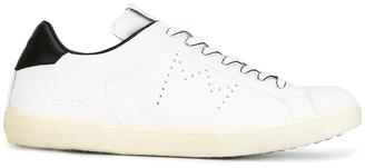 Leather Crown perforated detail sneakers