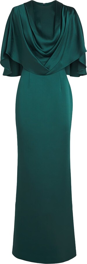 Rebecca Vallance Cape-Detail Ellerie Gown