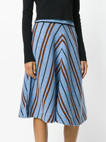 Thumbnail for your product : Miu Miu striped midi skirt