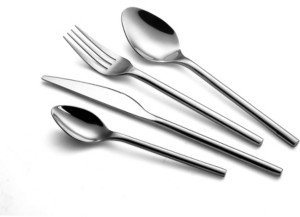 Bruntmor 20 Piece Silverware Stainless Steel Flatware Cutlery Set Service For 4 