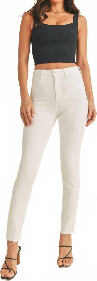 JUST BLACK DENIM Super Soft Scissor Cut Skinny Jean In Optic White