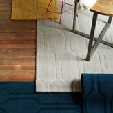 Thumbnail for your product : west elm Honeycomb Textured Wool Rug - Regal Blue