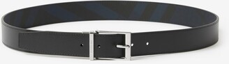 Burberry Reversible London Check and Leather Belt