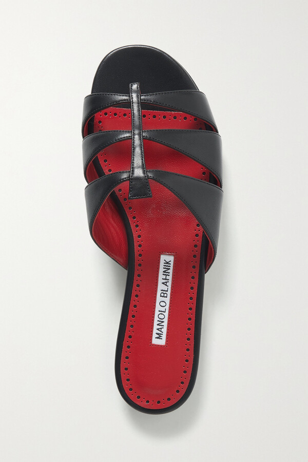 Manolo Blahnik Leather Sandal | Shop the world's largest 