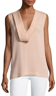 Theory Salvatill Sleeveless Classic Georgette Top