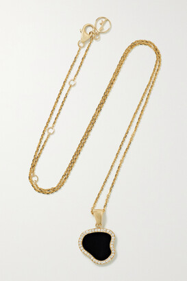 Anissa Kermiche Belle De Nuit 14-karat Gold, Onyx And Diamond Necklace - One size
