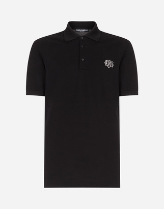 Dolce & Gabbana Cotton polo-shirt with patch