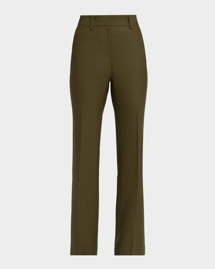 Lafayette 148 New York Reade Straight-Leg Stretch Wool Pants