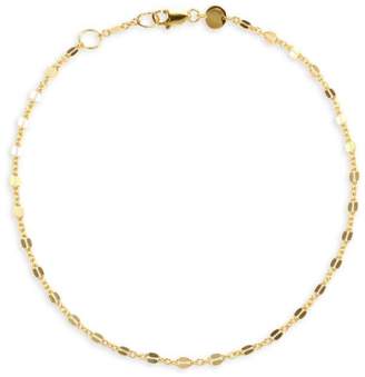 Jennifer Zeuner Jewelry Iva 18K Yellow Gold Vermeil & Sterling Silver Chain Anklet