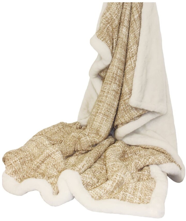 Gray 55.1 x 70.9in Riva Home Lilya Knitted Throw 